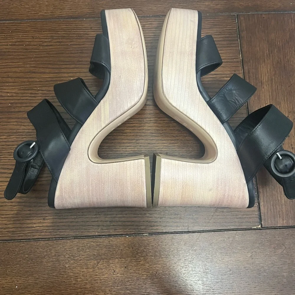 AGL‎ Sista Multi band black leather heel  Sandal- Size 40